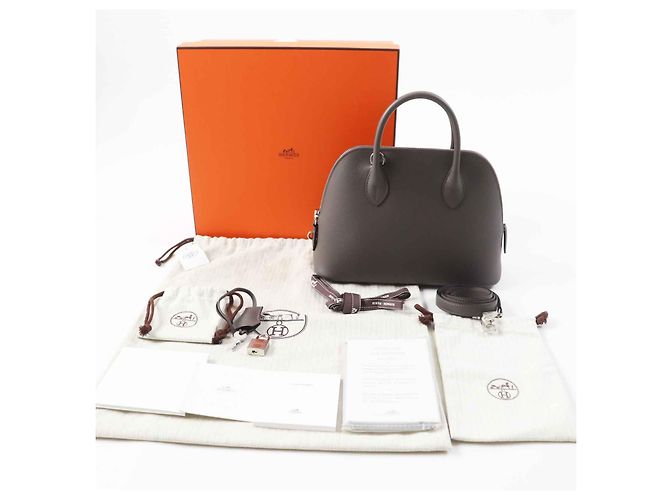 Hermès Hermes Bolide 1923 25 Evercolor Handtasche Grau - Ansicht 2