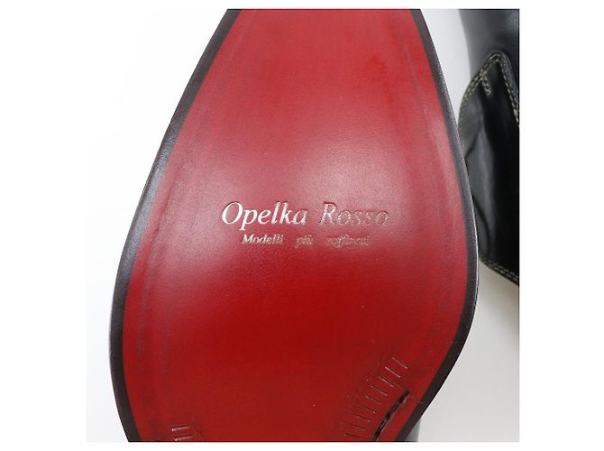 Autre Marque Scarpe eleganti in pelle Opelcarosso nere per uomini Nero - vista 12