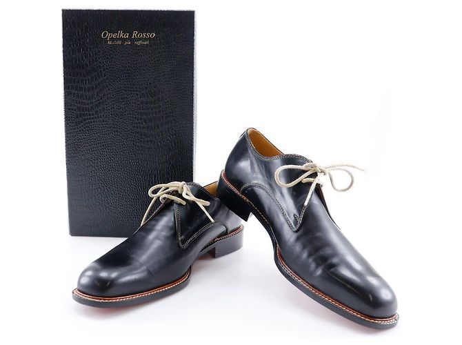 Autre Marque Scarpe eleganti in pelle Opelcarosso nere per uomini Nero - vista 15