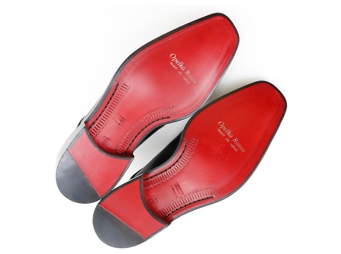 Autre Marque Scarpe eleganti in pelle Opelcarosso nere per uomini Nero - vista 5