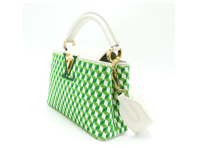 Sac 2 en 1 Capucines Mini M59879 de Louis Vuitton Blanc - vue 3