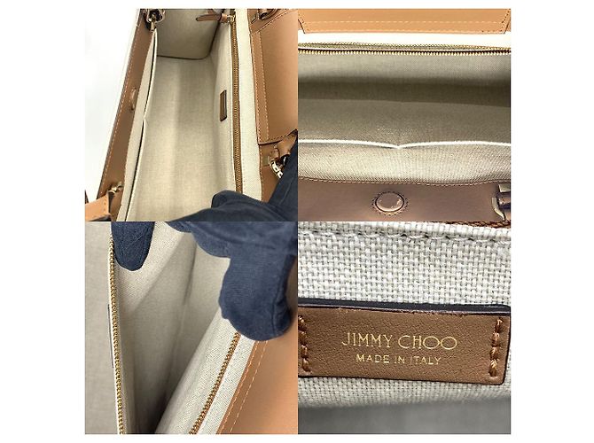 Bolso tote de lona con logo 2WAY Jimmy Choo Avenue - vista 6