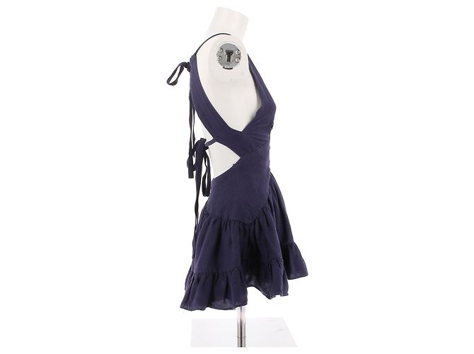 ZIMMERMANN Kleider T.0-5 0 Leinen Marineblau - Ansicht 3
