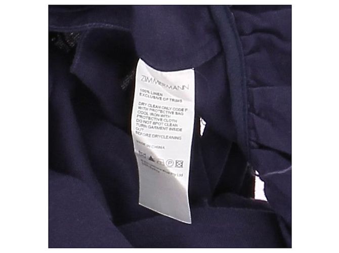 ZIMMERMANN Kleider T.0-5 0 Leinen Marineblau - Ansicht 6