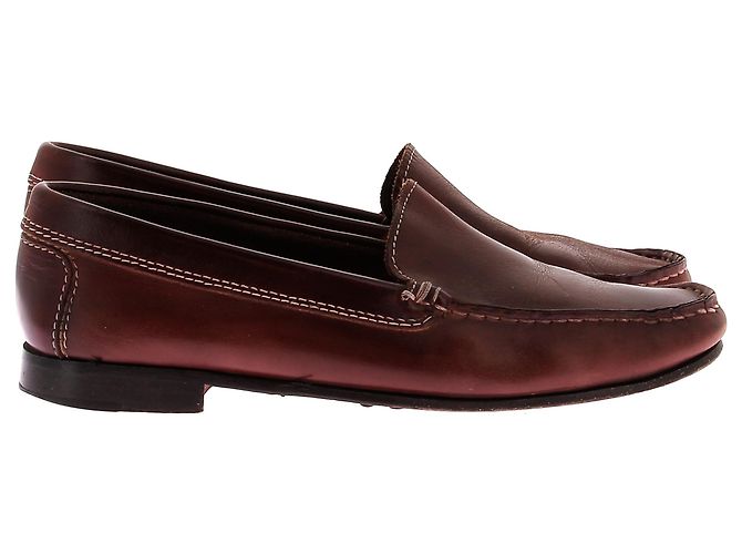 Autre Marque NON SIGNE / UNSIGNED Flats T.EU 37 Leather Dark red - view 2