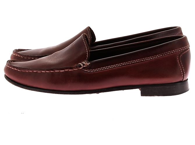 Autre Marque NON SIGNE / UNSIGNED Flats T.EU 37 Leather Dark red - view 3