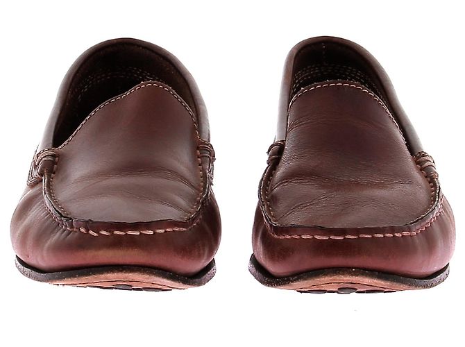 Autre Marque NON SIGNE / UNSIGNED Flats T.EU 37 Leather Dark red - view 4