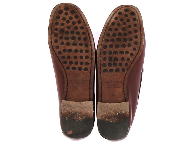 Autre Marque NON SIGNE / UNSIGNED Flats T.EU 37 Leather Dark red - view 7