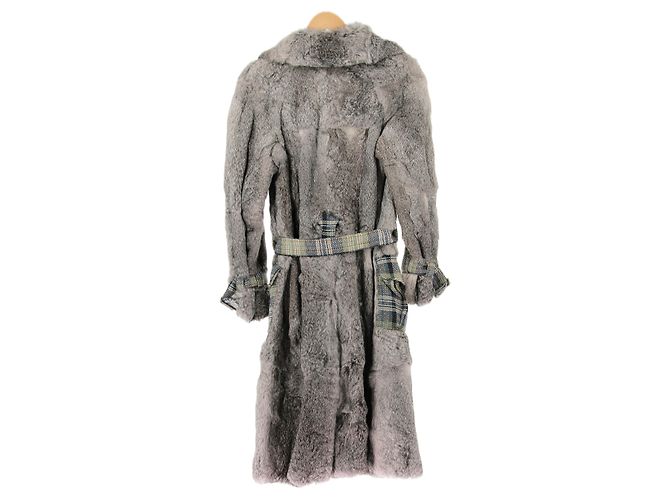 JOHN GALLIANO Abrigos T.FR 38 Piel Gris - vista 2