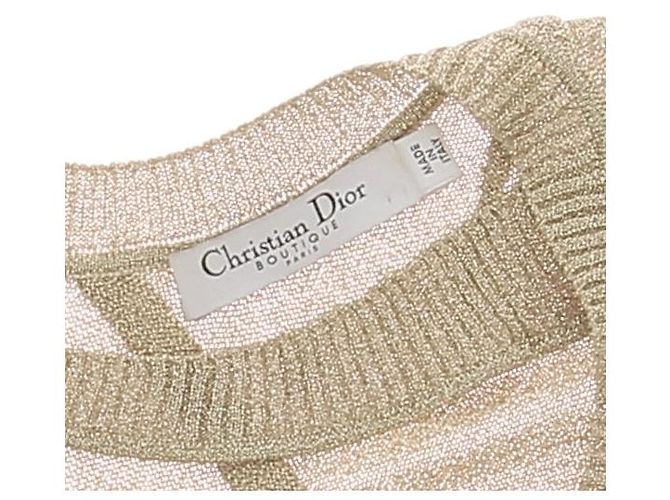 DIOR Tops T.FR 40 Viscosa Dorado - vista 5