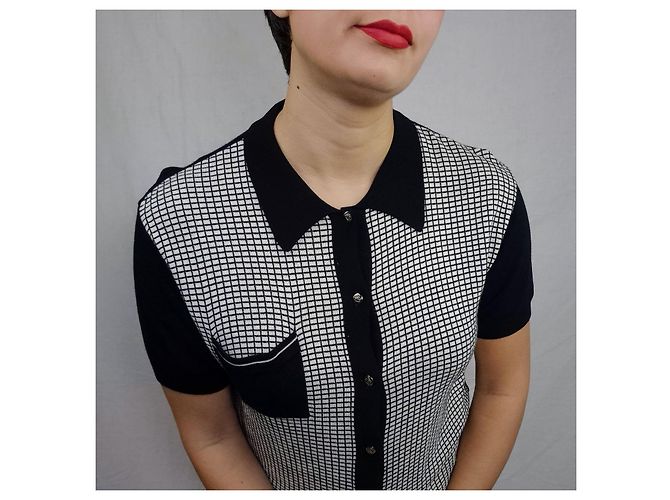 Versace Jeans Couture Camicia a quadri vintage Versace Nero Bianco - vista 6
