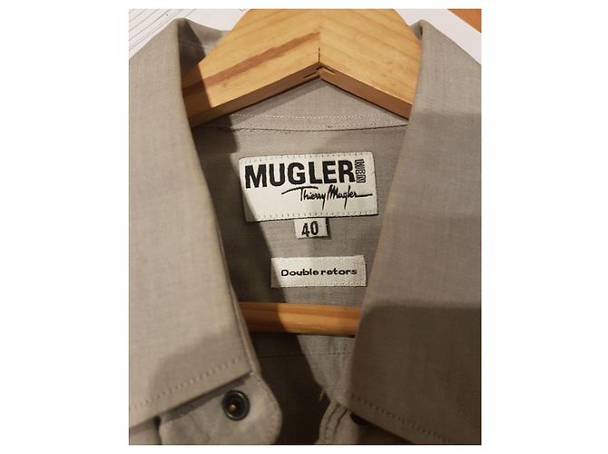 Camicia Thierry Mugler Doppio Ritorto grigia in cotone Grigio - vista 2