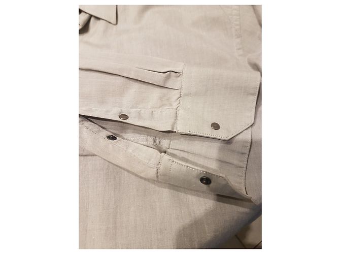 Camicia Thierry Mugler Doppio Ritorto grigia in cotone Grigio - vista 4