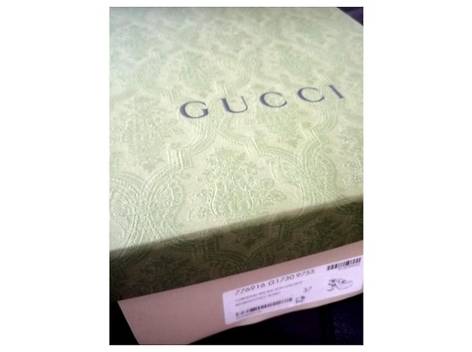 Gucci GG Kid Scamosciato Originale D'oro Sabbia Marrone scuro - vista 11