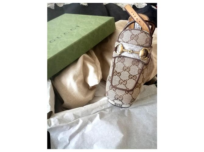 Gucci GG Kid Scamosciato Originale D'oro Sabbia Marrone scuro - vista 2