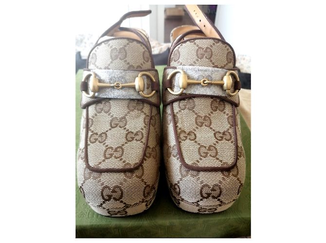 Gucci GG Kid Scamosciato Originale D'oro Sabbia Marrone scuro - vista 4