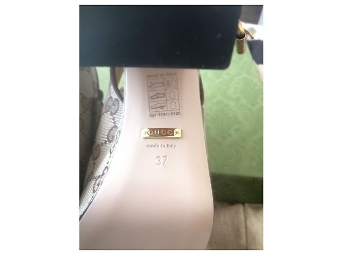 Gucci GG Kid Scamosciato Originale D'oro Sabbia Marrone scuro - vista 9