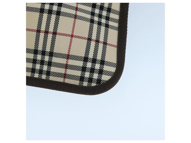 Burberry Nova Check Clutch Bag aus Canvas Beige Auth ti2483 - Ansicht 10