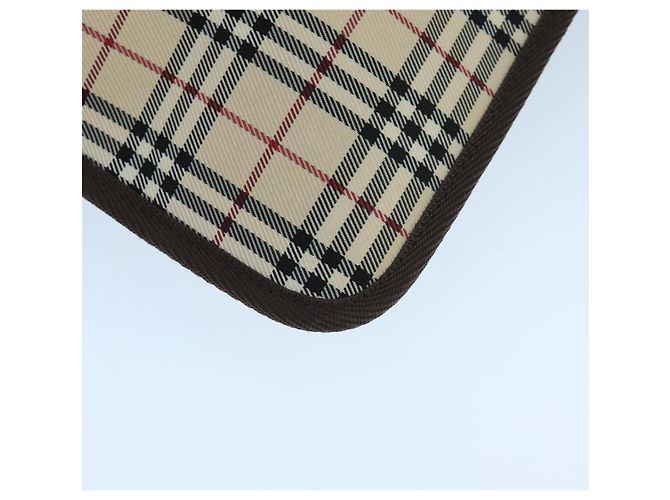 Burberry Nova Check Clutch Bag aus Canvas Beige Auth ti2483 - Ansicht 11