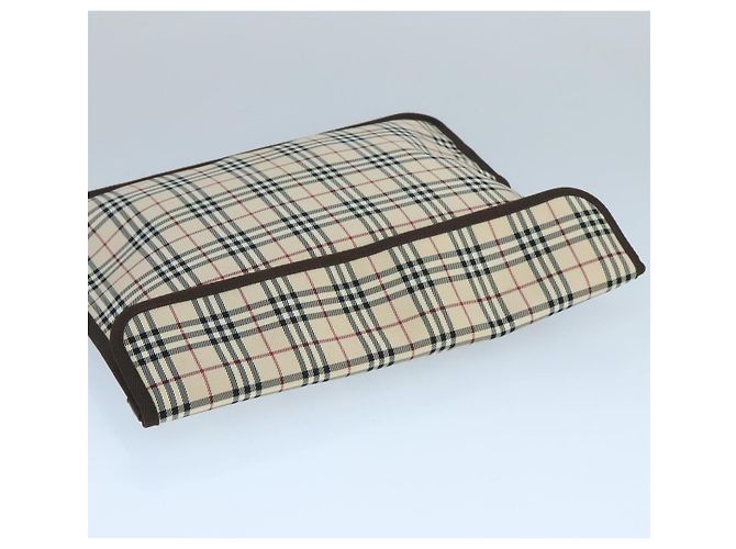 Burberry Nova Check Clutch Bag aus Canvas Beige Auth ti2483 - Ansicht 6