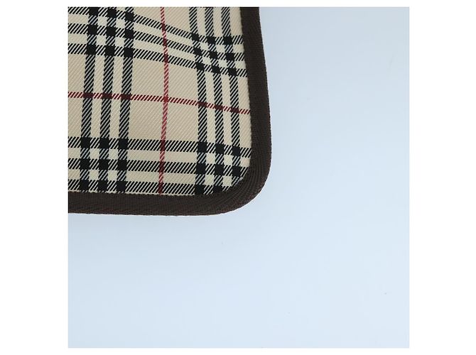 Burberry Nova Check Clutch Bag aus Canvas Beige Auth ti2483 - Ansicht 8
