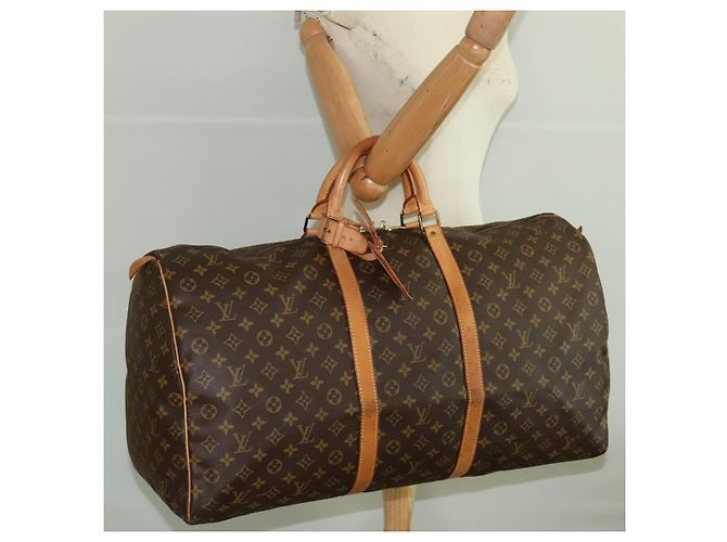 LOUIS VUITTON Monogram Keepall 60 Bolsa Boston M41422 LV Auth 101679 Monograma - vista 22