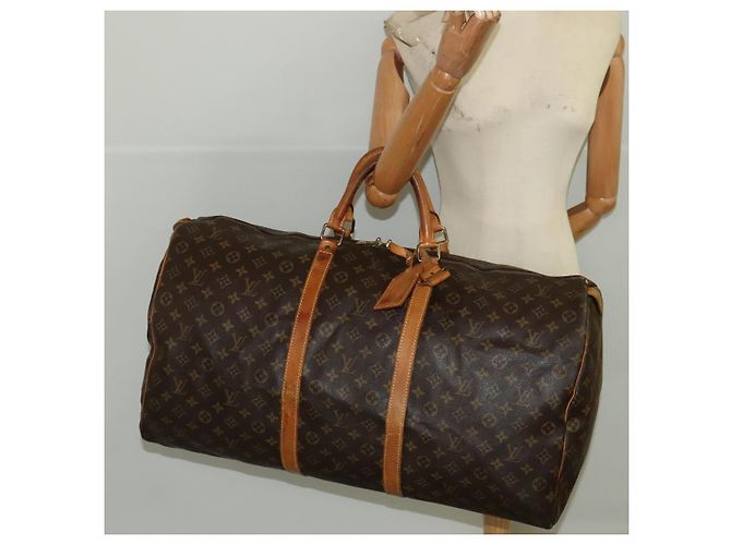 LOUIS VUITTON Monogram Keepall 60 Borsa Boston M41422 LV Auth 101788 Monogramma - vista 22