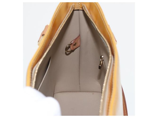 LOUIS VUITTON Borsa a Mano Monogram Vernis Houston Beige M91004 LV Auth th5476 - vista 19