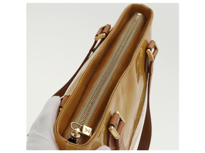 LOUIS VUITTON Borsa a Mano Monogram Vernis Houston Beige M91004 LV Auth th5476 - vista 6