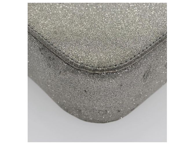 Borsa a tracolla BALENCIAGA Borsa per fotocamera in pelle argento 552372 Auth bs20585 - vista 13