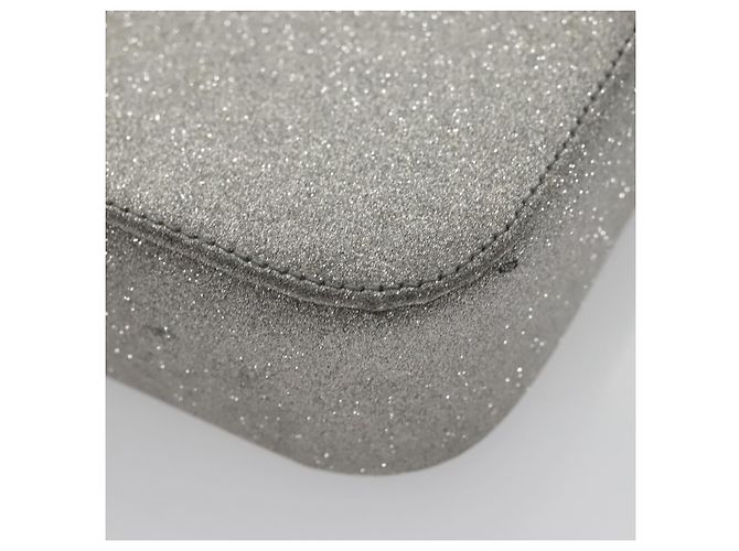 Borsa a tracolla BALENCIAGA Borsa per fotocamera in pelle argento 552372 Auth bs20585 - vista 14