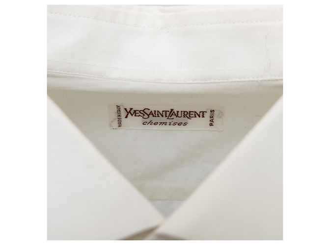 Camicia da smoking Yves Saint Laurent Bianco - vista 13