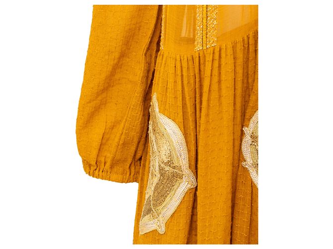 Autre Marque Rara Avis de Sonal Verma Vestido Largo Boho Amarillo - vista 13