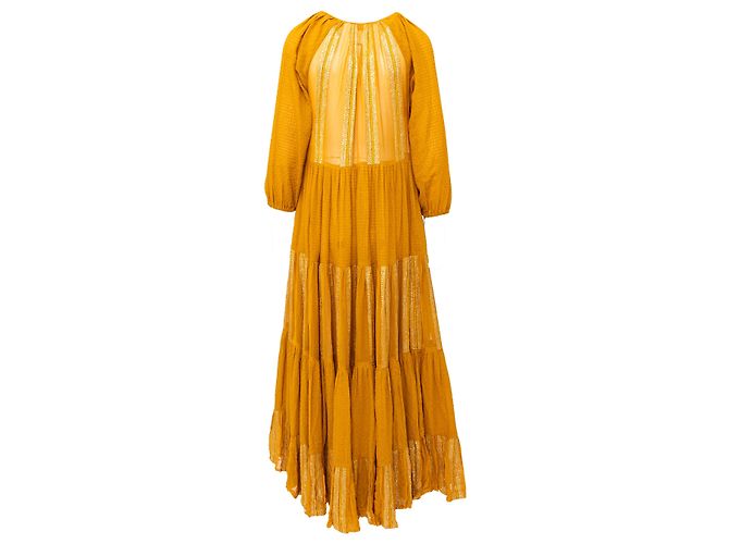 Autre Marque Rara Avis de Sonal Verma Vestido Largo Boho Amarillo - vista 2