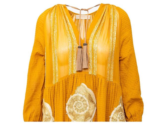 Autre Marque Rara Avis de Sonal Verma Vestido Largo Boho Amarillo - vista 3