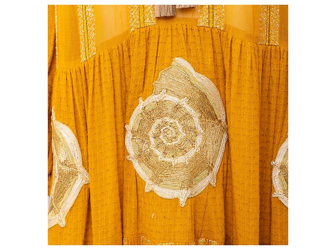 Autre Marque Rara Avis de Sonal Verma Vestido Largo Boho Amarillo - vista 4