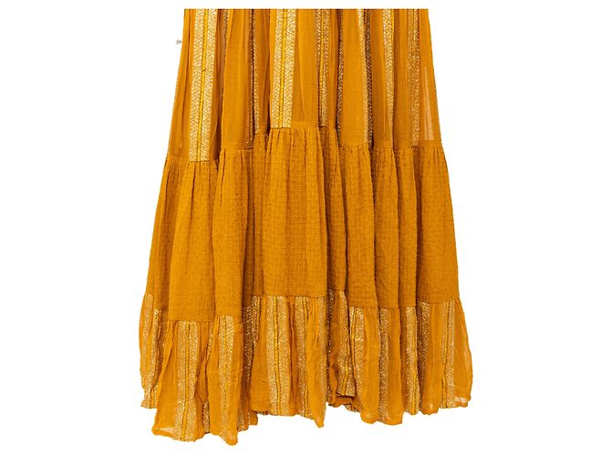 Autre Marque Rara Avis de Sonal Verma Vestido Largo Boho Amarillo - vista 5