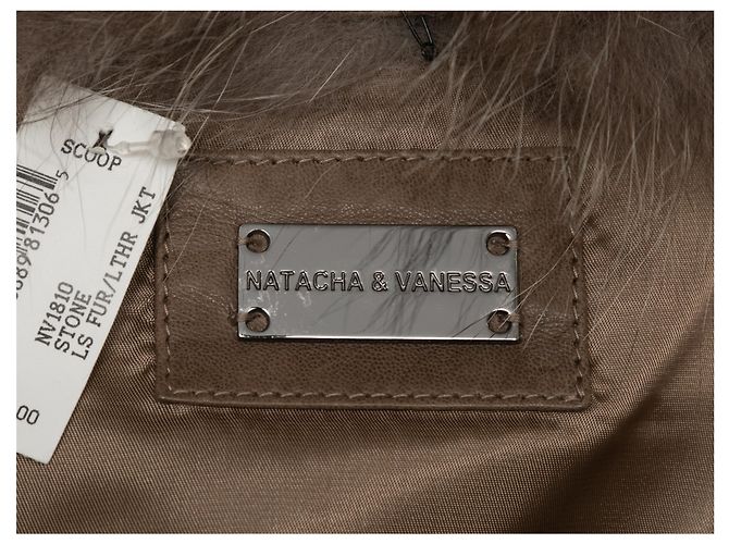 Autre Marque Grey Natacha & Vanessa Rabbit Fur & Fox Fox Zip Jacket Size FR 38 - view 5