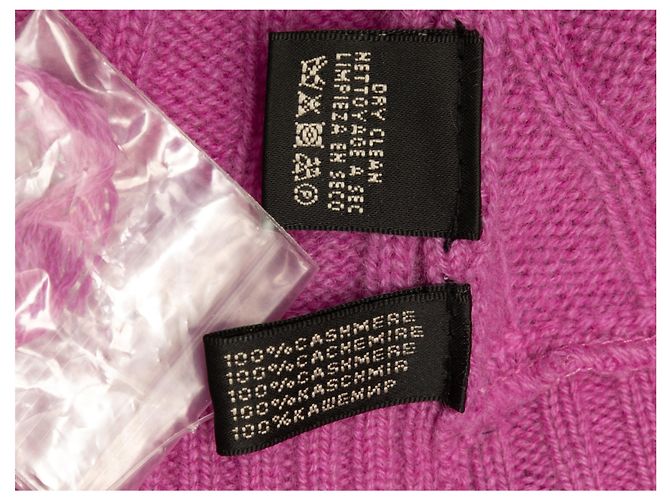 Magenta Ralph Lauren Black Label Kabelstrick Cashmere Pullover Größe US XS - Ansicht 6