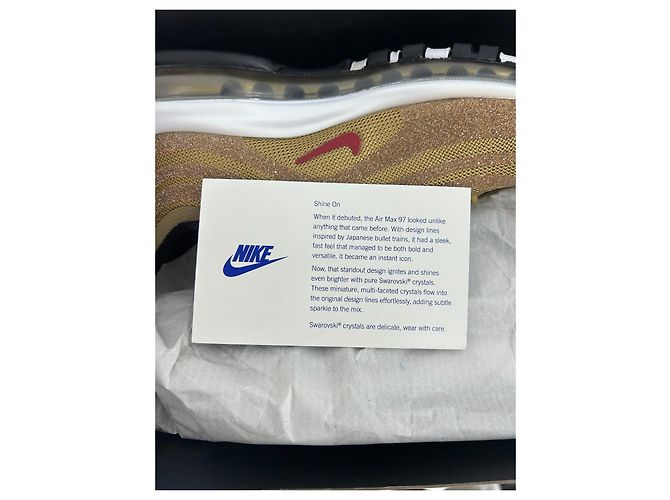 Nike Swarovski Air Max 97 LX Nero Bianco Rosso D'oro Caramello Cammello - vista 10