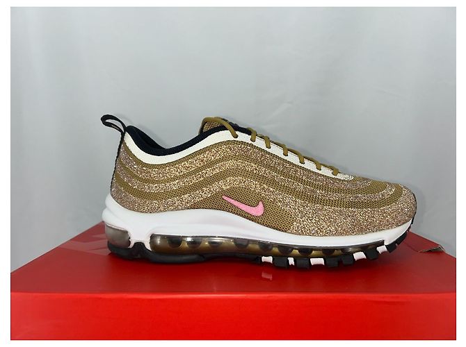 Nike Swarovski Air Max 97 LX Nero Bianco Rosso D'oro Caramello Cammello - vista 13