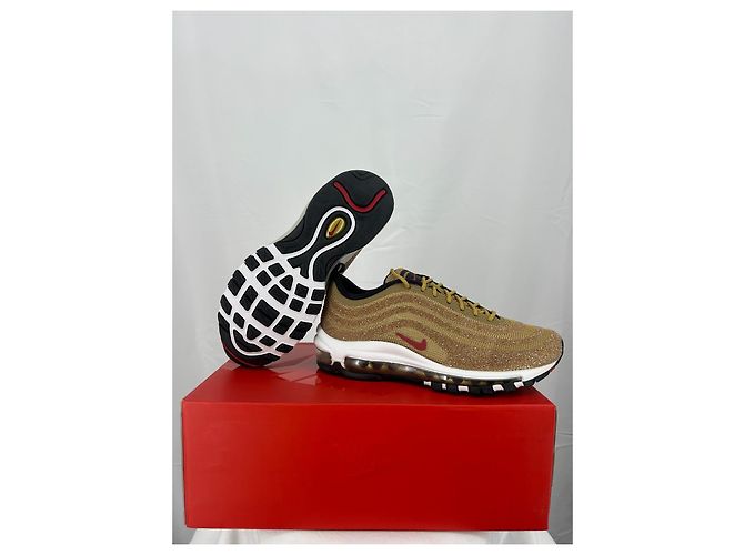 Nike Swarovski Air Max 97 LX Nero Bianco Rosso D'oro Caramello Cammello - vista 2