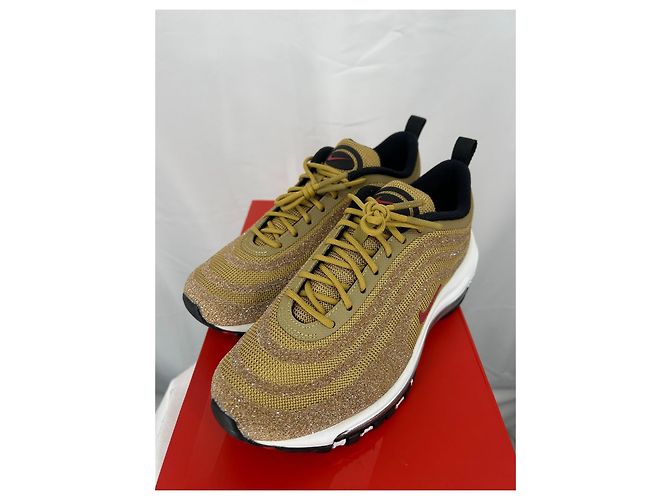 Nike Swarovski Air Max 97 LX Nero Bianco Rosso D'oro Caramello Cammello - vista 3