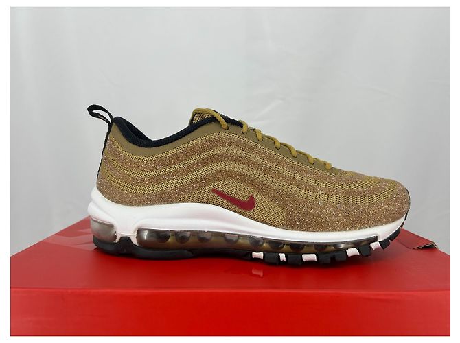 Nike Swarovski Air Max 97 LX Nero Bianco Rosso D'oro Caramello Cammello - vista 5