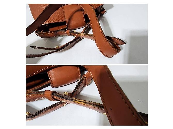 Borsa Cluny in pelle Epi Fawn Kenyan Louis Vuitton marrone - vista 10