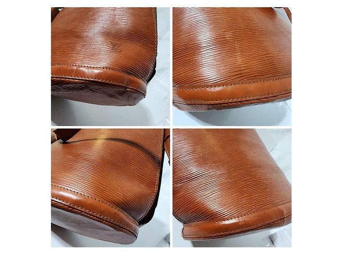 Borsa Cluny in pelle Epi Fawn Kenyan Louis Vuitton marrone - vista 11