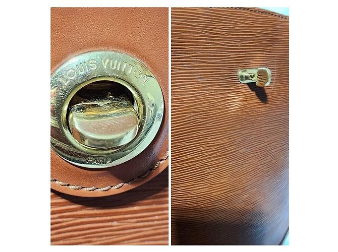Borsa Cluny in pelle Epi Fawn Kenyan Louis Vuitton marrone - vista 16