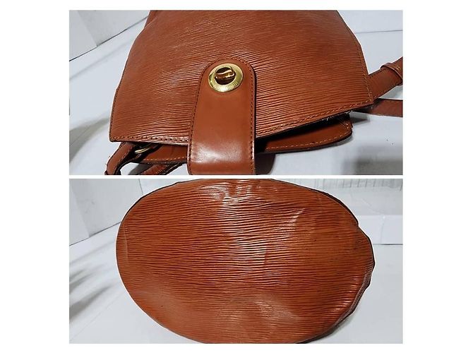 Borsa Cluny in pelle Epi Fawn Kenyan Louis Vuitton marrone - vista 17