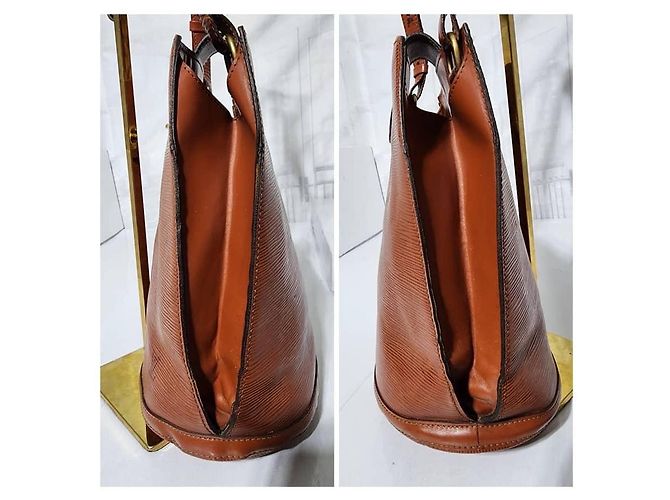 Borsa Cluny in pelle Epi Fawn Kenyan Louis Vuitton marrone - vista 9