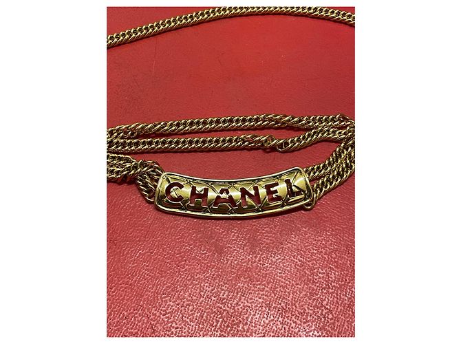 Cinturón Chanel Dorado Metal 80 cm - vista 3